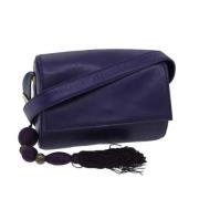 Pre-owned Leather shoulder-bags Versace Pre-owned , Purple , Dames
