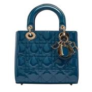 Pre-owned Leather totes Dior Vintage , Blue , Dames