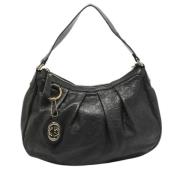 Pre-owned Leather totes Gucci Vintage , Black , Dames