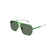 Groene zonnebril Bv1012S 006 Bottega Veneta , Green , Unisex
