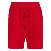 Terry Shorts met zijzakken en achterzakken Vilebrequin , Red , Heren