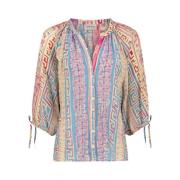 Blauwe Neo Classic Strik Blouse Fabienne Chapot , Multicolor , Dames