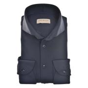 Slim Fit Lange Mouw Overhemden Donkerblauw John Miller , Black , Heren