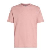 Linnen Heren T-shirt met korte mouwen Tommy Hilfiger , Pink , Heren