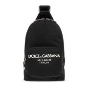 Een-schouder rugzak Dolce & Gabbana , Black , Heren