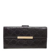 Pre-owned Leather wallets Gucci Vintage , Black , Dames