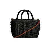 Mini Raphia Cocktail Tas Ibeliv , Black , Dames