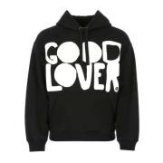 Goede Lover Sweatshirt met Gedrukt Detail Valentino , Black , Heren