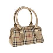 Pre-owned Fabric handbags Burberry Vintage , Beige , Dames