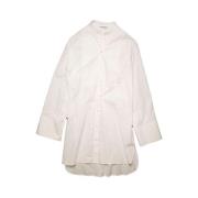 Witte Overhemdjurk met Wijd Uitlopende Manchetten Acne Studios , White...