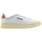 Lage Leren Sneakers Wit/Oranje Autry , White , Heren