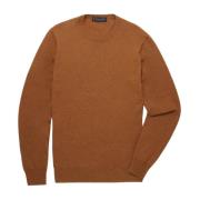Lamswol Crew-Neck Sweater Brooks Brothers , Brown , Heren