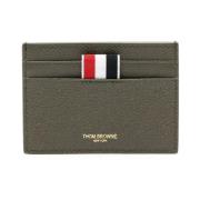 Kaarthouder van Pebble Grain Leer Thom Browne , Green , Heren