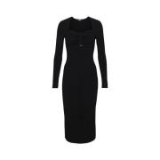 Lange Mouw Cut Out Jurk Karl Lagerfeld , Black , Dames