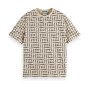 All-over Print T-shirt Korte Mouw Scotch & Soda , Multicolor , Heren