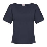 Blauw Katoen Slim Fit T-shirt Sun68 , Blue , Dames