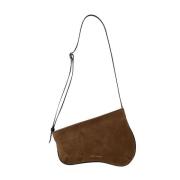 Leather shoulder-bags Manu Atelier , Brown , Dames