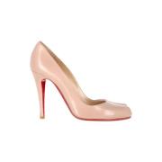 Leather heels Christian Louboutin , Pink , Dames
