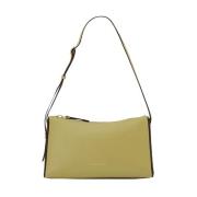 Leather handbags Manu Atelier , Yellow , Dames