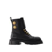 Leather boots Balmain , Black , Dames