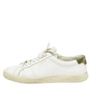 Pre-owned Leather sneakers Yves Saint Laurent Vintage , White , Dames