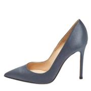 Pre-owned Satin heels Gianvito Rossi Pre-owned , Blue , Dames