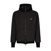 Zwarte Hooded Rits Wol Jack Dolce & Gabbana , Black , Heren