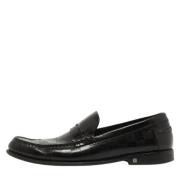 Pre-owned Leather flats Louis Vuitton Vintage , Black , Dames