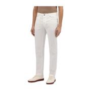 Witte Stretch Katoen Vijf-Pocket Broeken Brooks Brothers , White , Her...