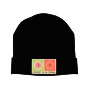 Grafische Patch Beanie Muts Rassvet , Black , Heren