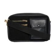 Elegante Crossbody Tas Zwart met Gouden Accenten Btfcph , Black , Dame...