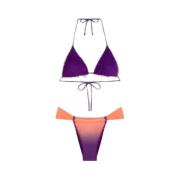 Driehoekige bikini met Braziliaanse snit F**k , Multicolor , Dames