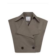 Crop Waistcoat Blazer 154-Walnut Co'Couture , Gray , Dames