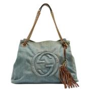 Pre-owned Denim gucci-bags Gucci Vintage , Blue , Dames