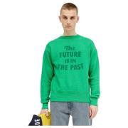 Katoenen Fleece Sweatshirt met Tekstprint Human Made , Green , Heren