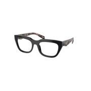 Damesbril met onregelmatige vorm en militair patroon Prada , Black , D...