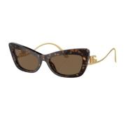 Donker Havana/Bruine Zonnebril Dolce & Gabbana , Brown , Dames