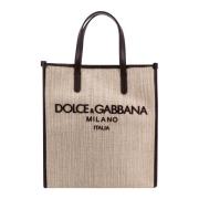 Beige Leren Handtas Aw23 Dolce & Gabbana , Beige , Heren