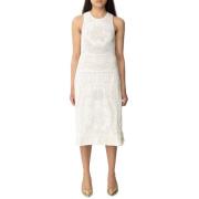 Delicate gebreide midi-jurk Twinset , White , Dames