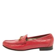 Pre-owned Leather flats Gucci Vintage , Pink , Dames