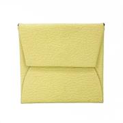 Pre-owned Leather wallets Hermès Vintage , Yellow , Dames