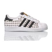 Handgemaakte Zilver Witte Sneakers Adidas , Multicolor , Heren