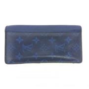 Pre-owned Canvas wallets Louis Vuitton Vintage , Blue , Dames