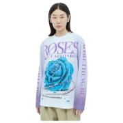 Rose Print Longsleeve T-shirt Burberry , Multicolor , Dames