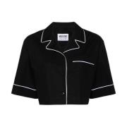 Zwarte Overhemden voor Mannen Moschino , Black , Dames