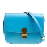 Pre-owned Leather celine-bags Celine Vintage , Blue , Dames