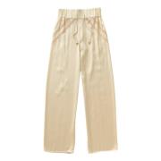 Luxe Wijde Broek Aeron , Beige , Dames