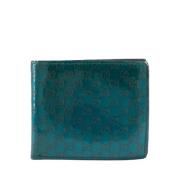 Pre-owned Leather wallets Gucci Vintage , Blue , Dames