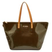 Pre-owned Leather totes Louis Vuitton Vintage , Green , Dames