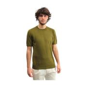 Groene Crew Neck T-Shirt Paolo Pecora , Green , Heren